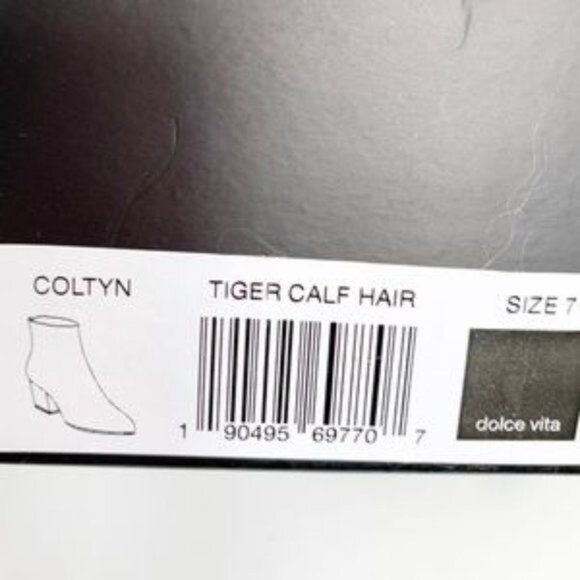 Dolce Vita Coltyn Calf Hair Leopard Ankle Bootie Size 7M Might Fit More Like 6.5 - Picture 15 of 15
